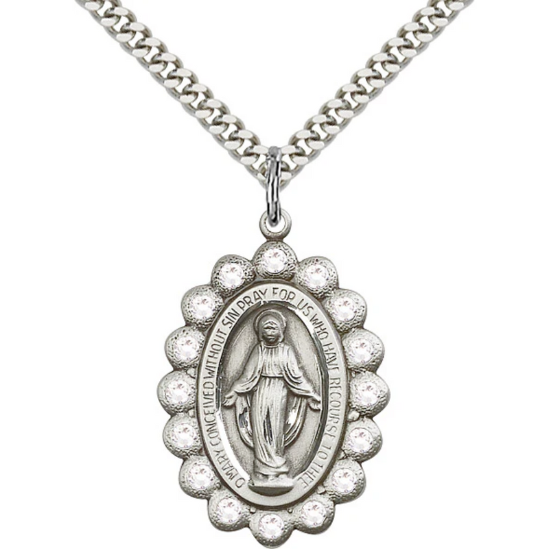 Miraculous Medal Birthstone April 24"