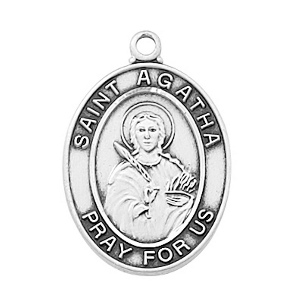 Agatha - St Agatha Medal - Sterling Silver