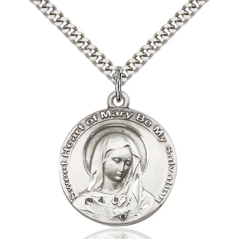 Mary Necklace Sterling Silver 24"