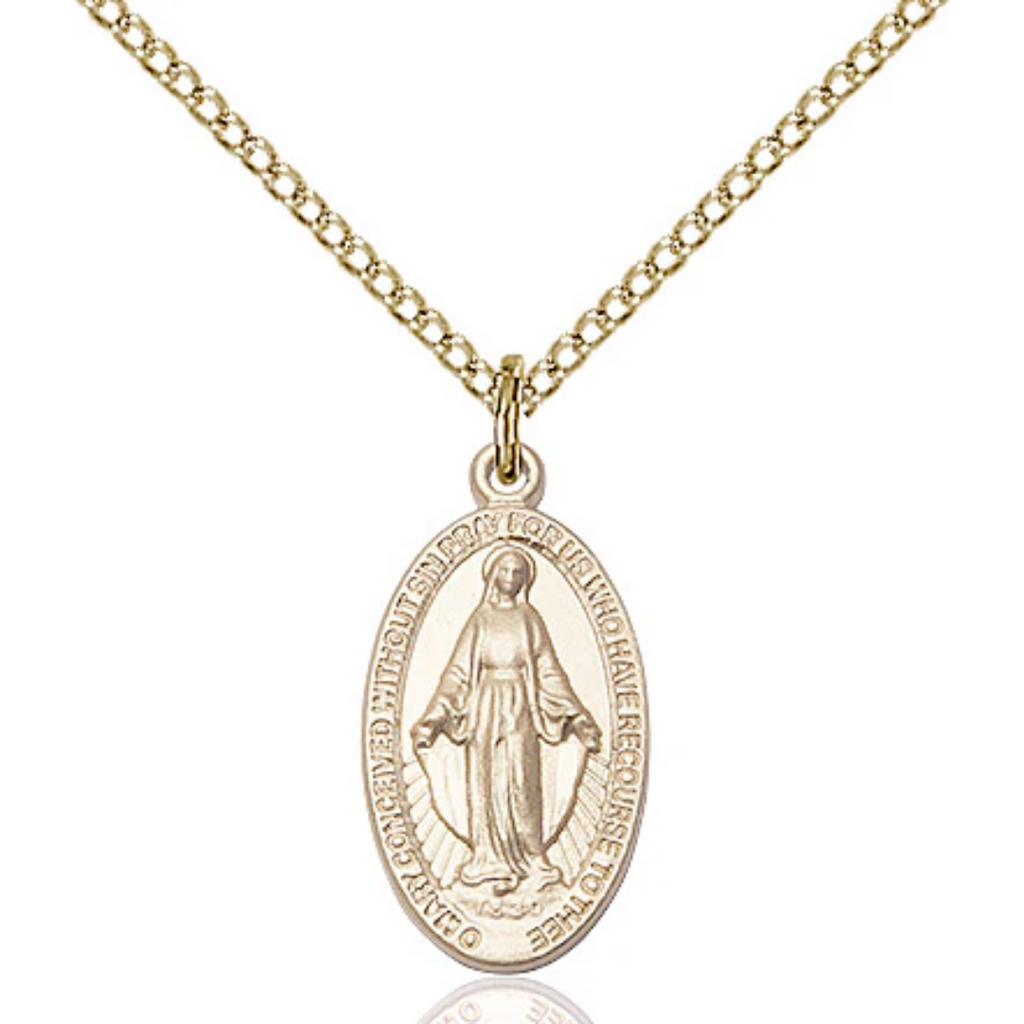 Miraculous Medal Gold Filled 18"