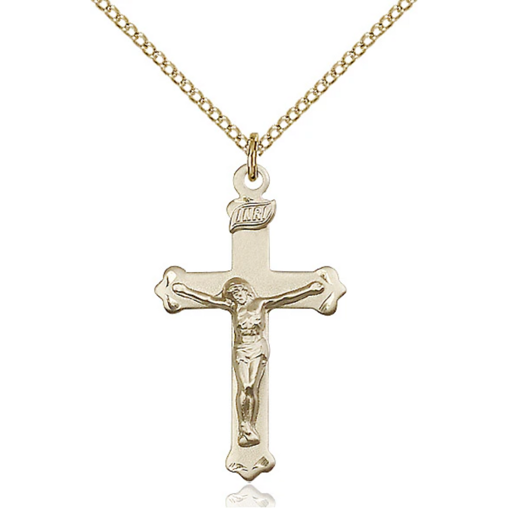 Crucifix Necklace Gold Filled 18"