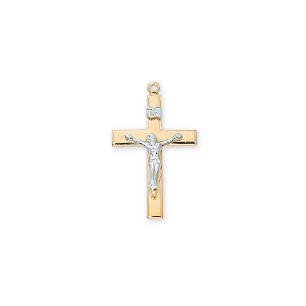 Crucifix Necklace - Gold over Sterling