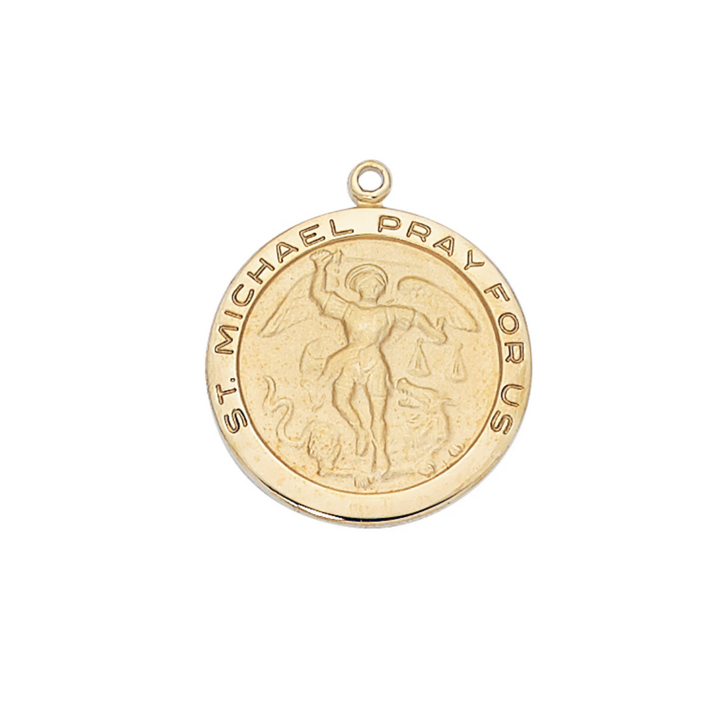 Michael - St. Michael Medal - Gold over Sterling