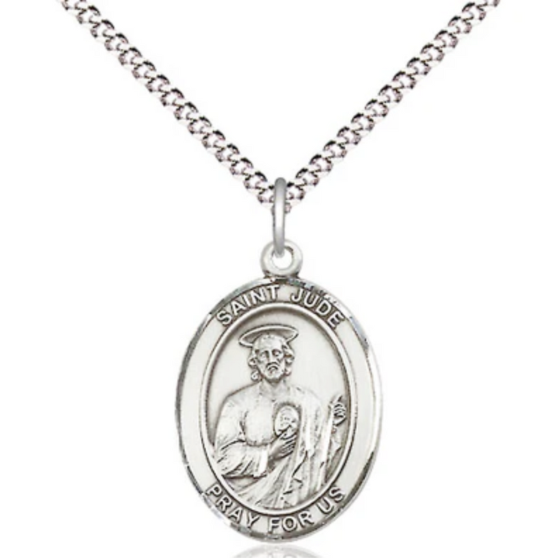 Jude - St. Jude Necklace Sterling Silver 18"