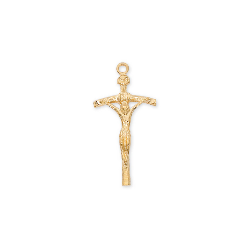 Papal Crucifix Necklace - Gold over Sterling