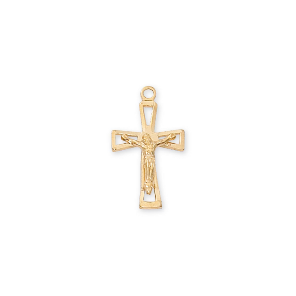 Crucifix Necklace - Gold over Sterling