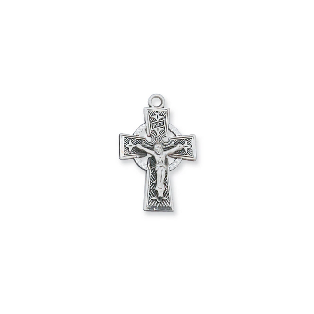 Celtic Cross Necklace - Sterling Silver 18"