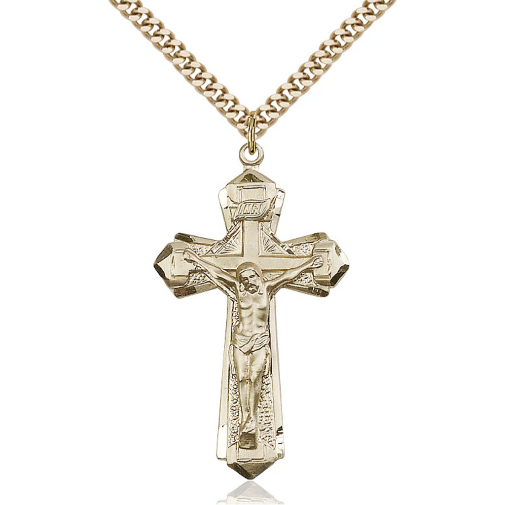 Crucifix Necklace Gold Filled 24"