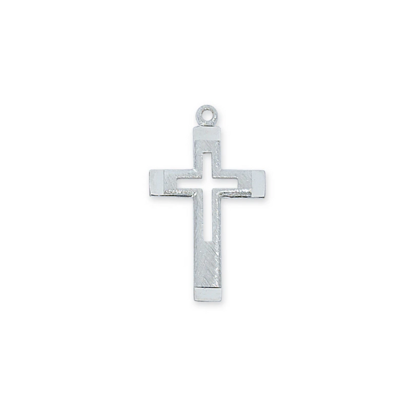 Cross Necklace - Sterling Silver 18"