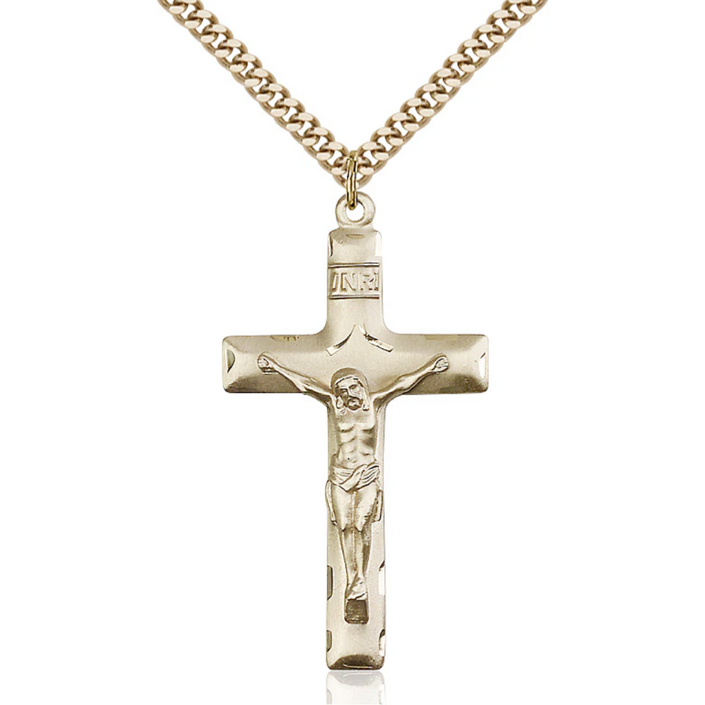 Crucifix Necklace Gold Filled 24"