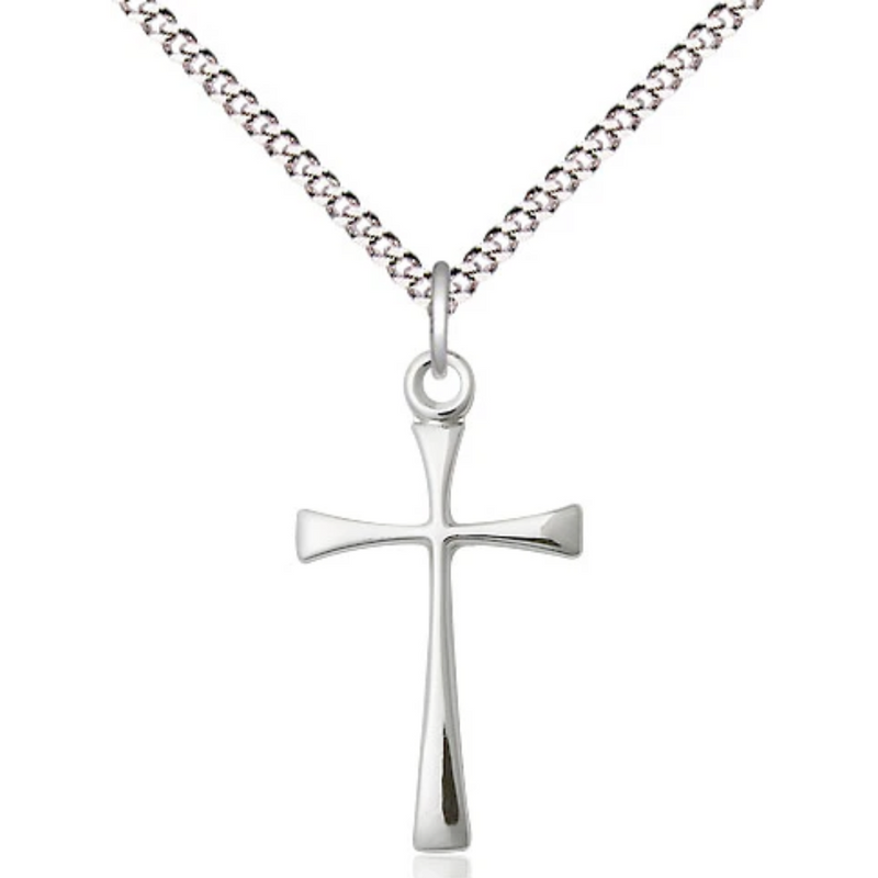 Maltese Cross Necklace Sterling Silver 18"