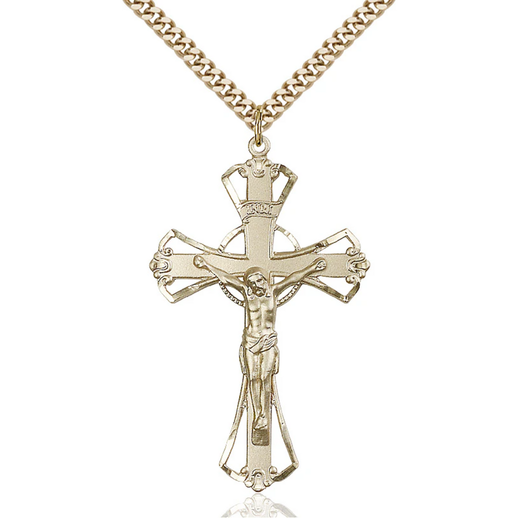 Crucifix Necklace Gold Filled 24"