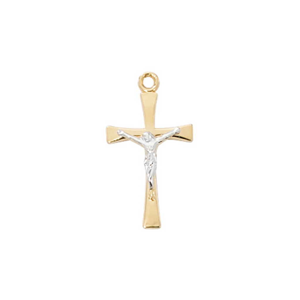 Crucifix Necklace - Gold over Sterling
