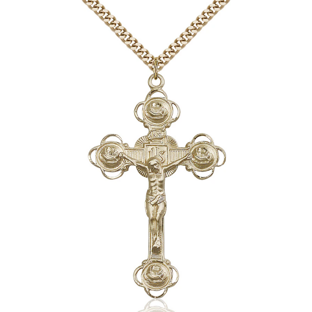 Crucifix Necklace Gold Filled 24"