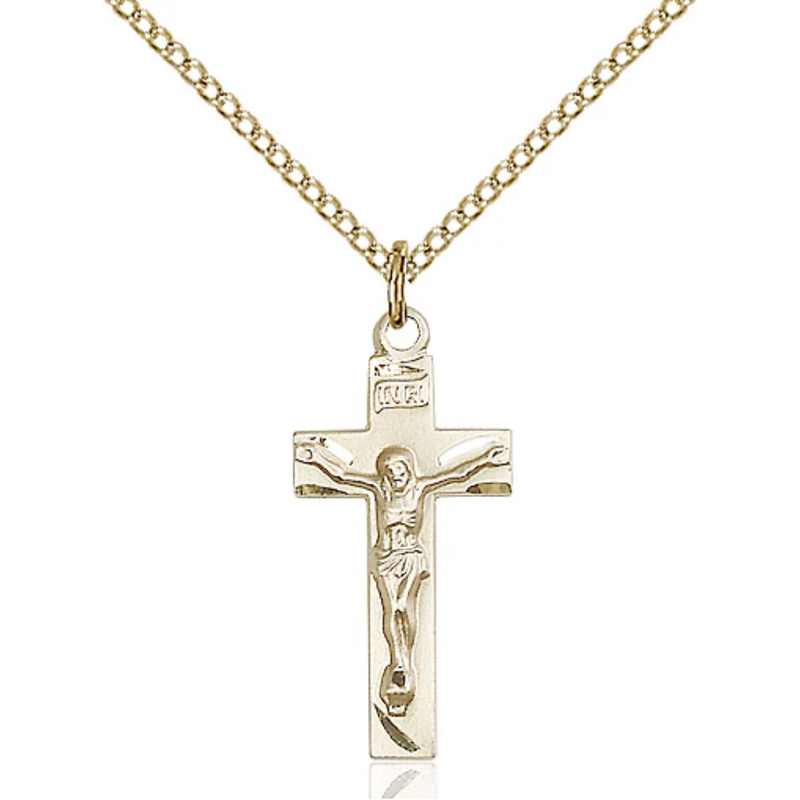 Crucifix Necklace Gold Filled 18"