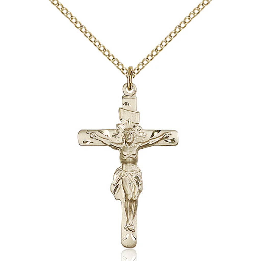 Crucifix Necklace Gold Filled 18"