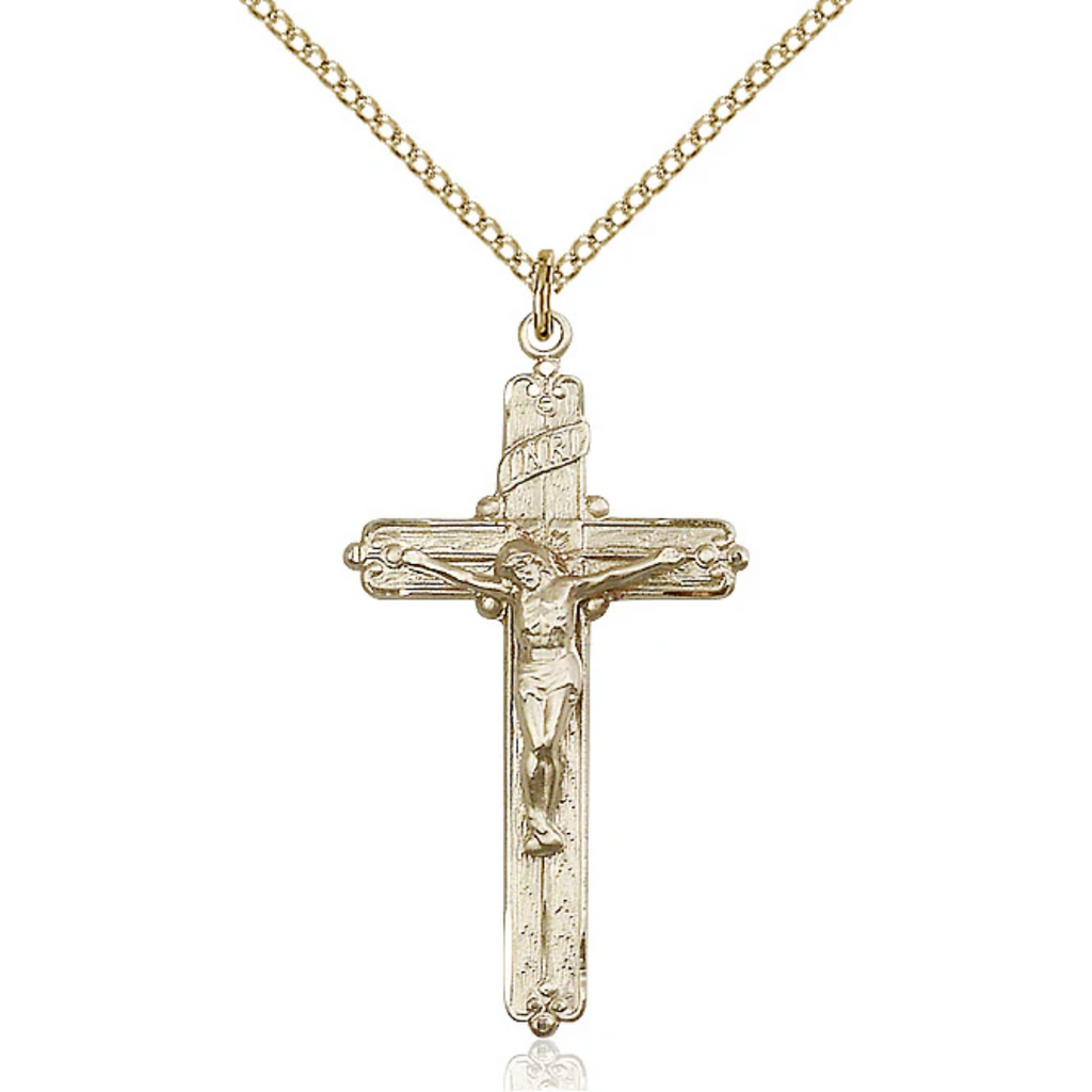 Crucifix Necklace Gold Filled 18"