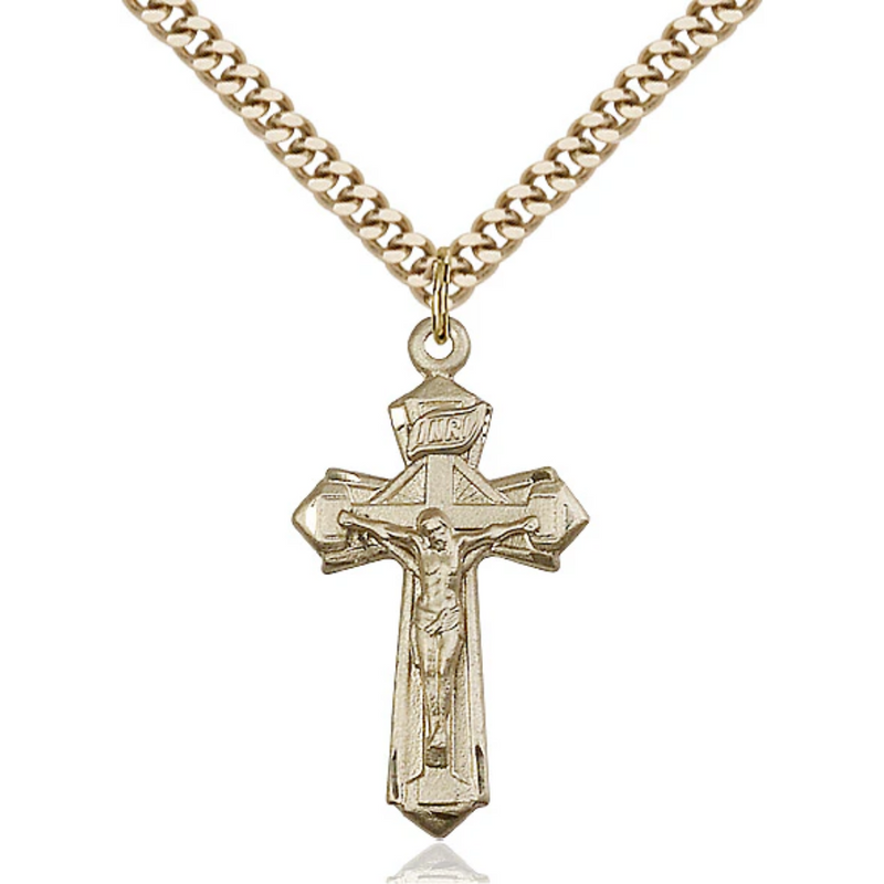 Crucifix Necklace Gold Filled 24"