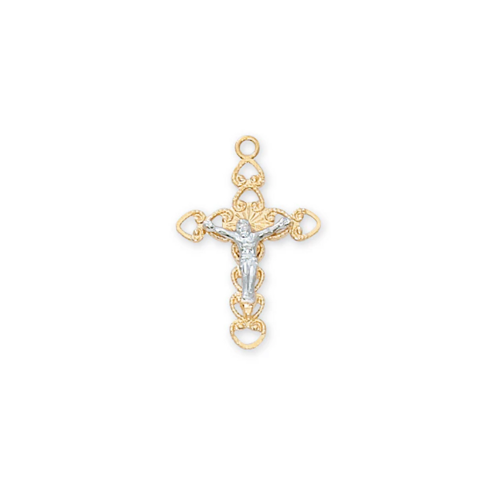 Crucifix Necklace - Gold over Sterling