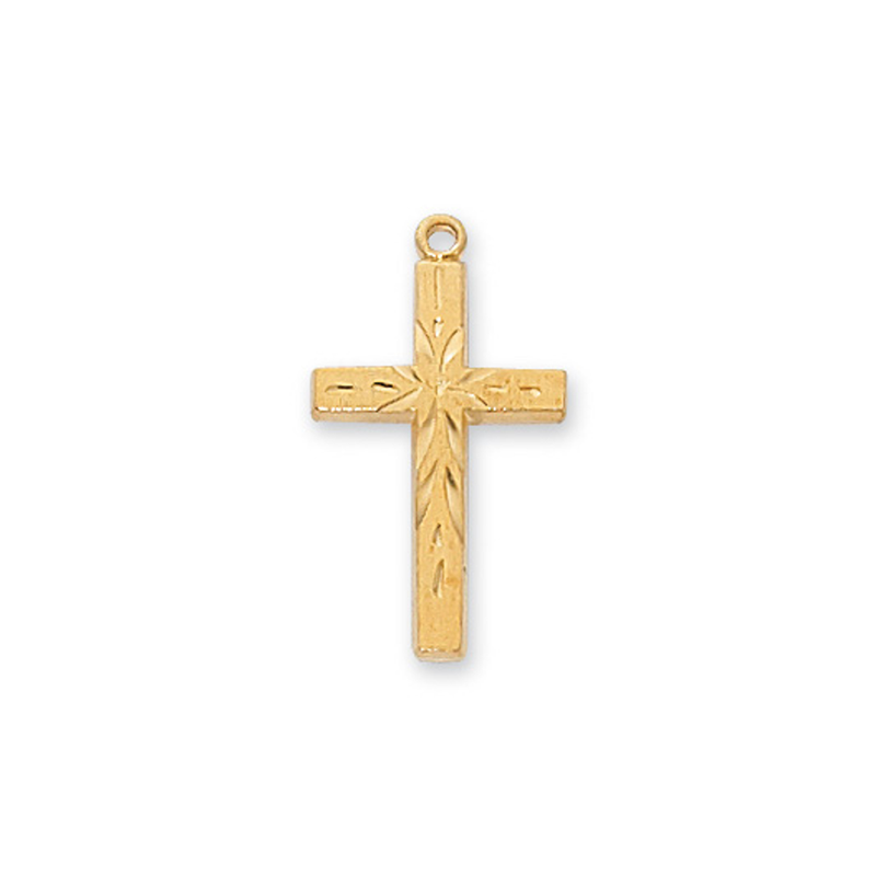 Cross Necklace Gold Over Sterling 16-18"