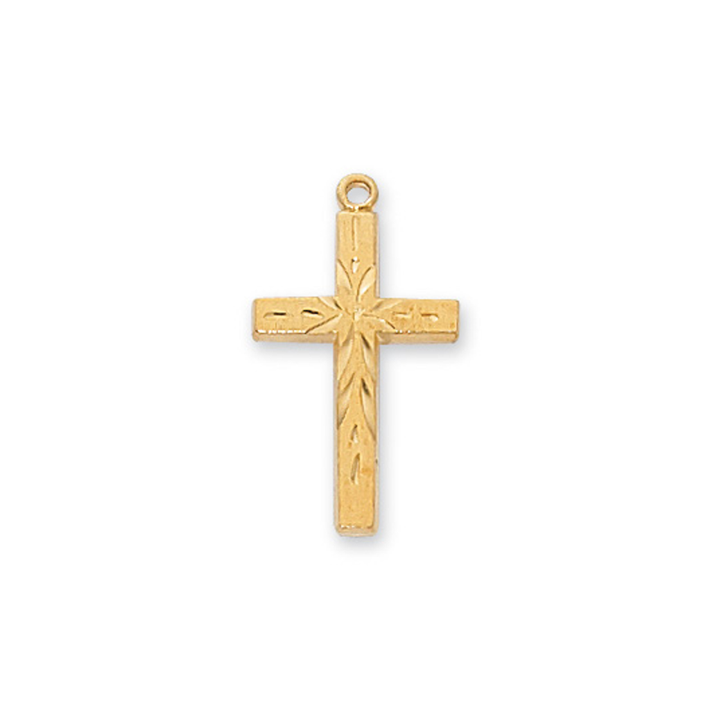 Cross Necklace Gold Over Sterling 16-18"