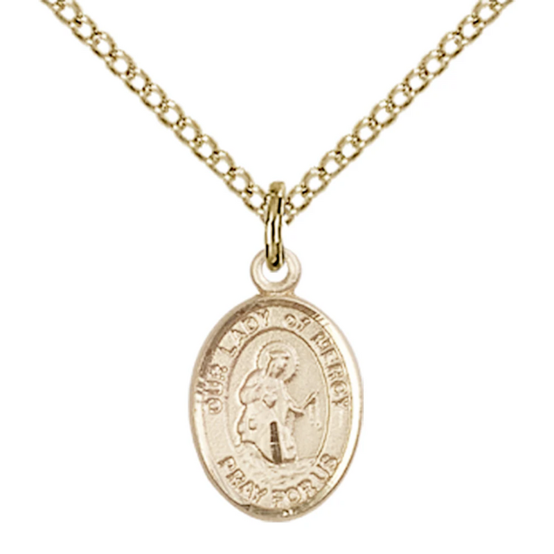 Our Lady of Mercy Necklace Sterling or Gold - 18" Chain | Bliss