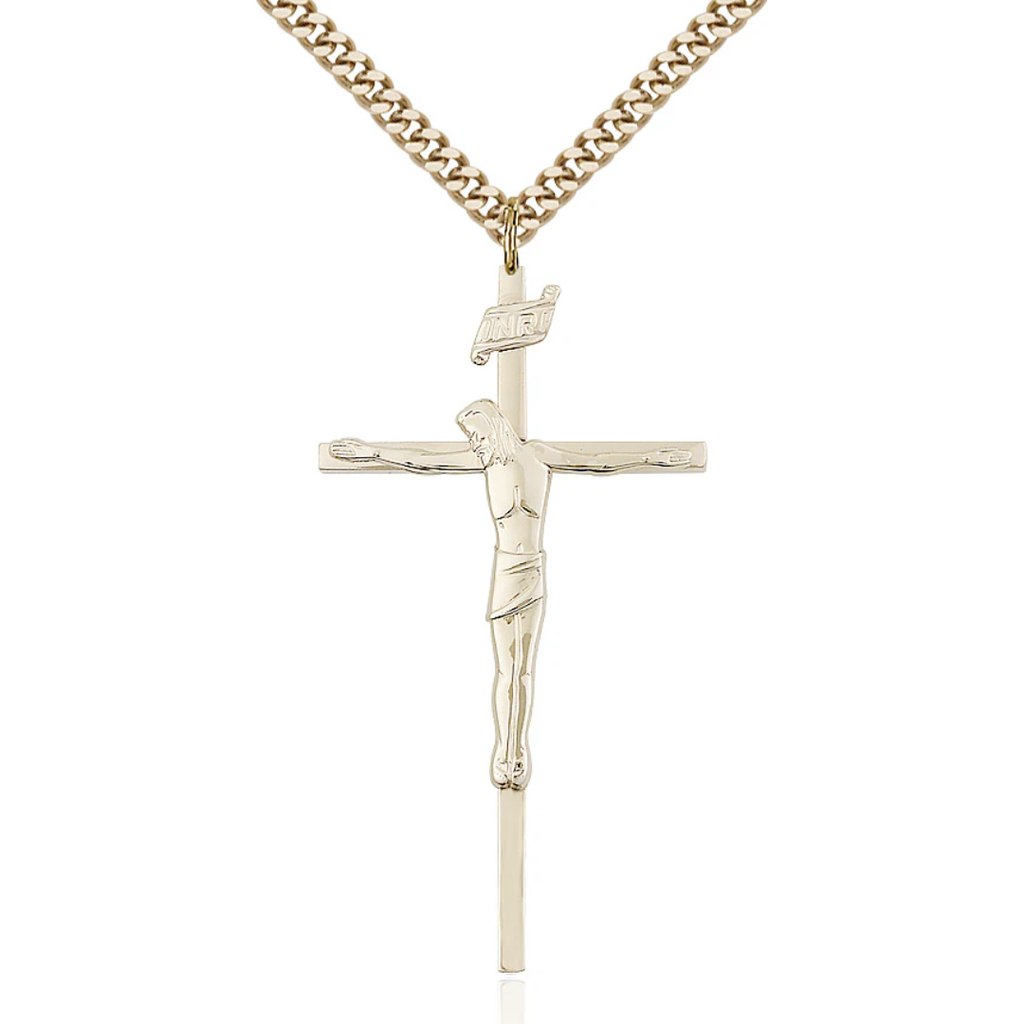 Crucifix Necklace Gold Filled 24"