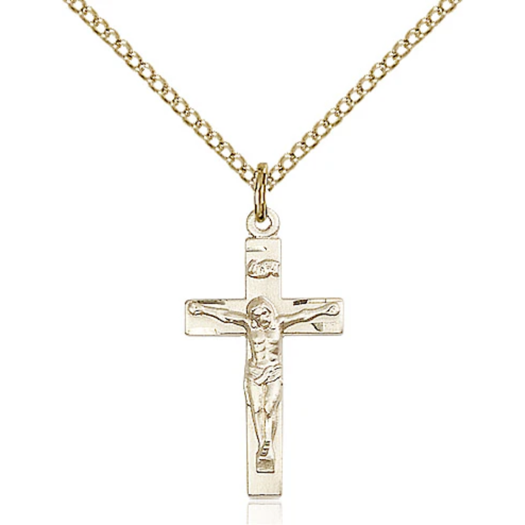 Crucifix Necklace Gold Filled 18"