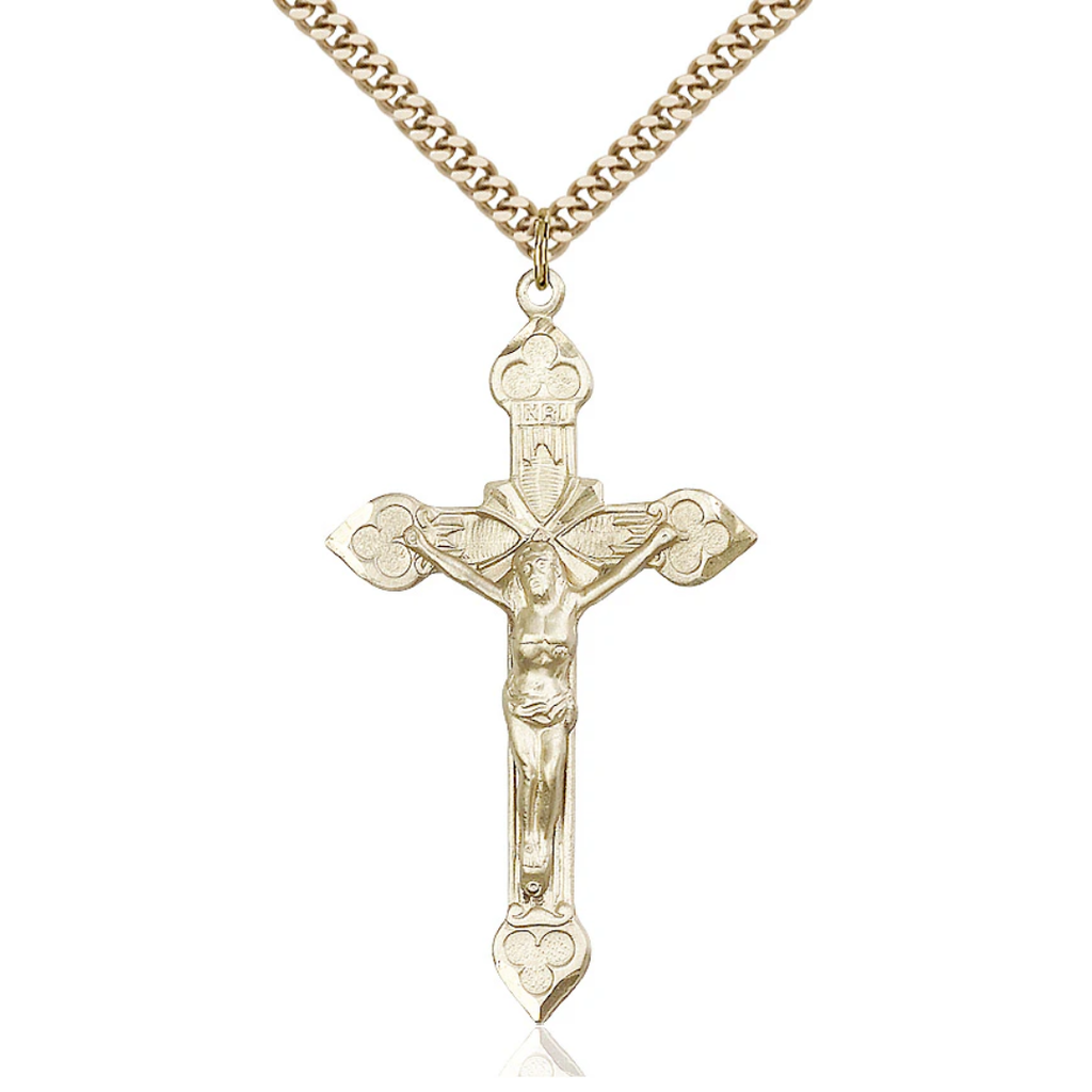 Crucifix Necklace Gold Filled 24"
