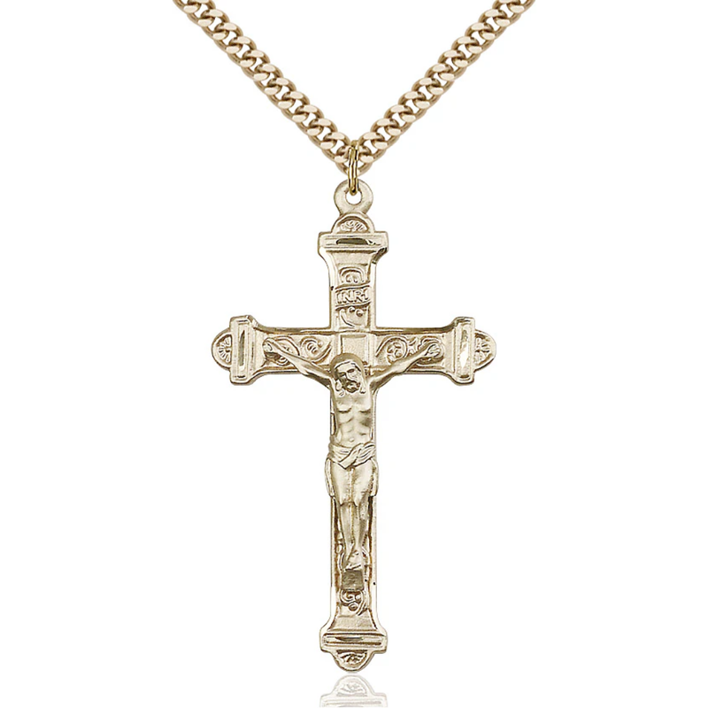 Crucifix Necklace Gold Filled 24"