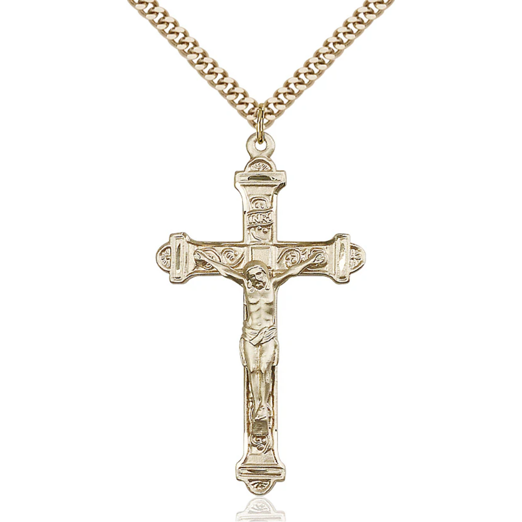 Crucifix Necklace Gold Filled 24"