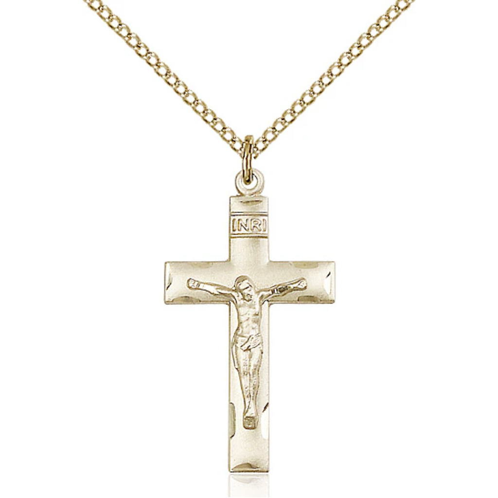 Crucifix Necklace Gold Filled 18"