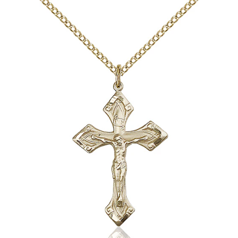 Crucifix Necklace Gold Filled 18"