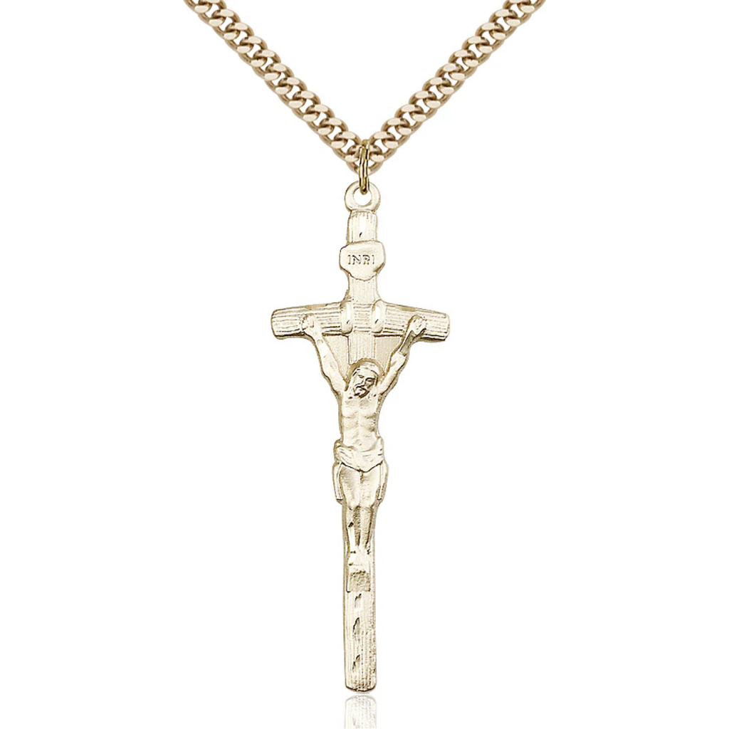 Crucifix Necklace Gold Filled 24"