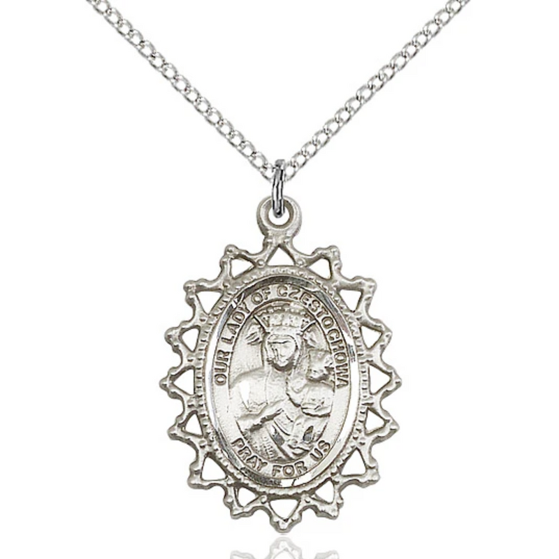 Our Lady of Czestochowa Sterling Silver 18"
