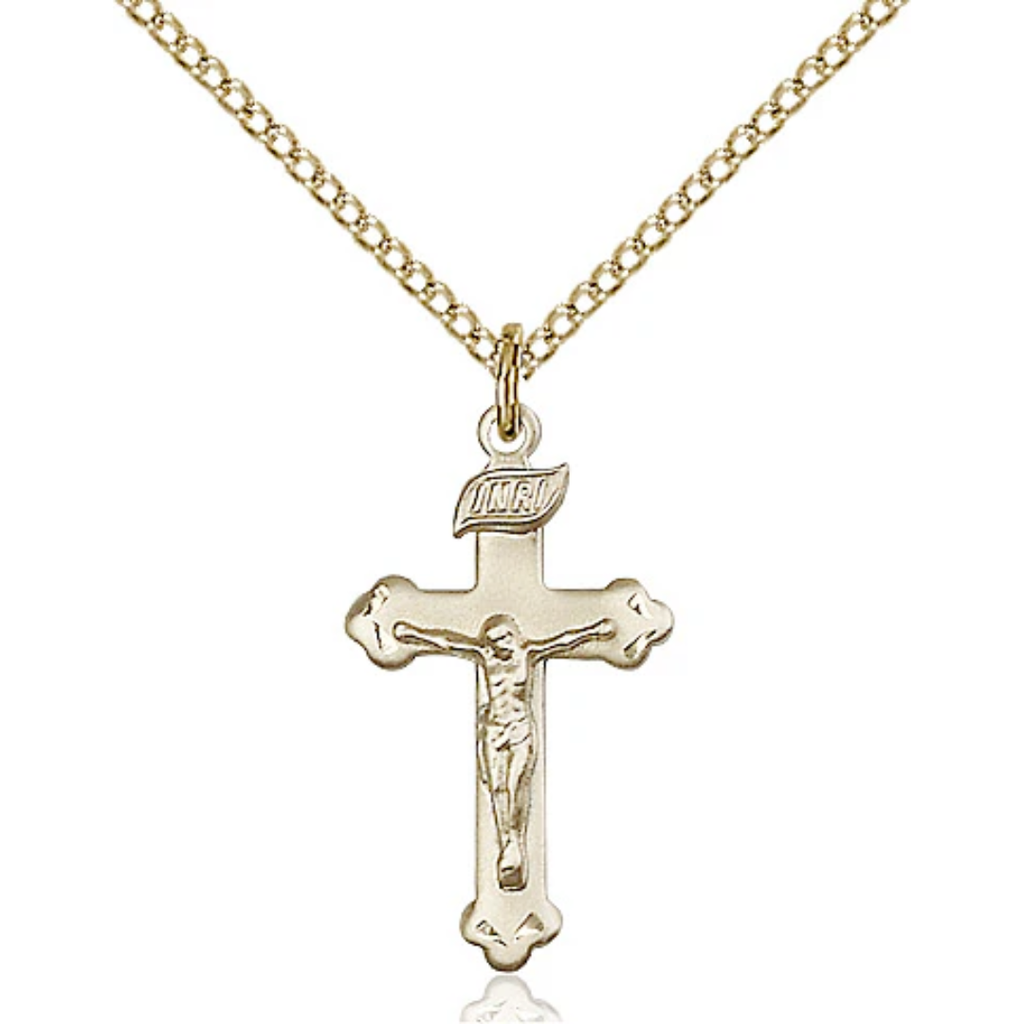 Crucifix Necklace Gold Filled 18"