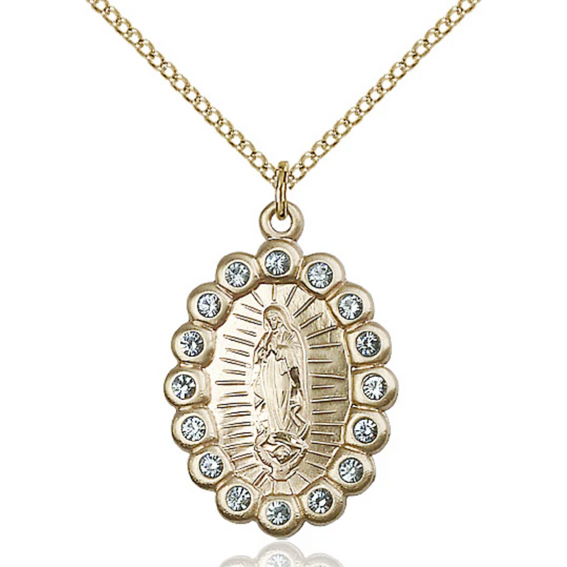 Our Lady of Guadalupe Medal Birthstone March 18"