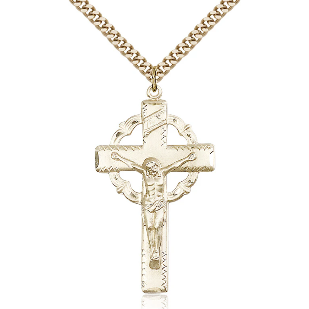 Crucifix Necklace Gold Filled 24"