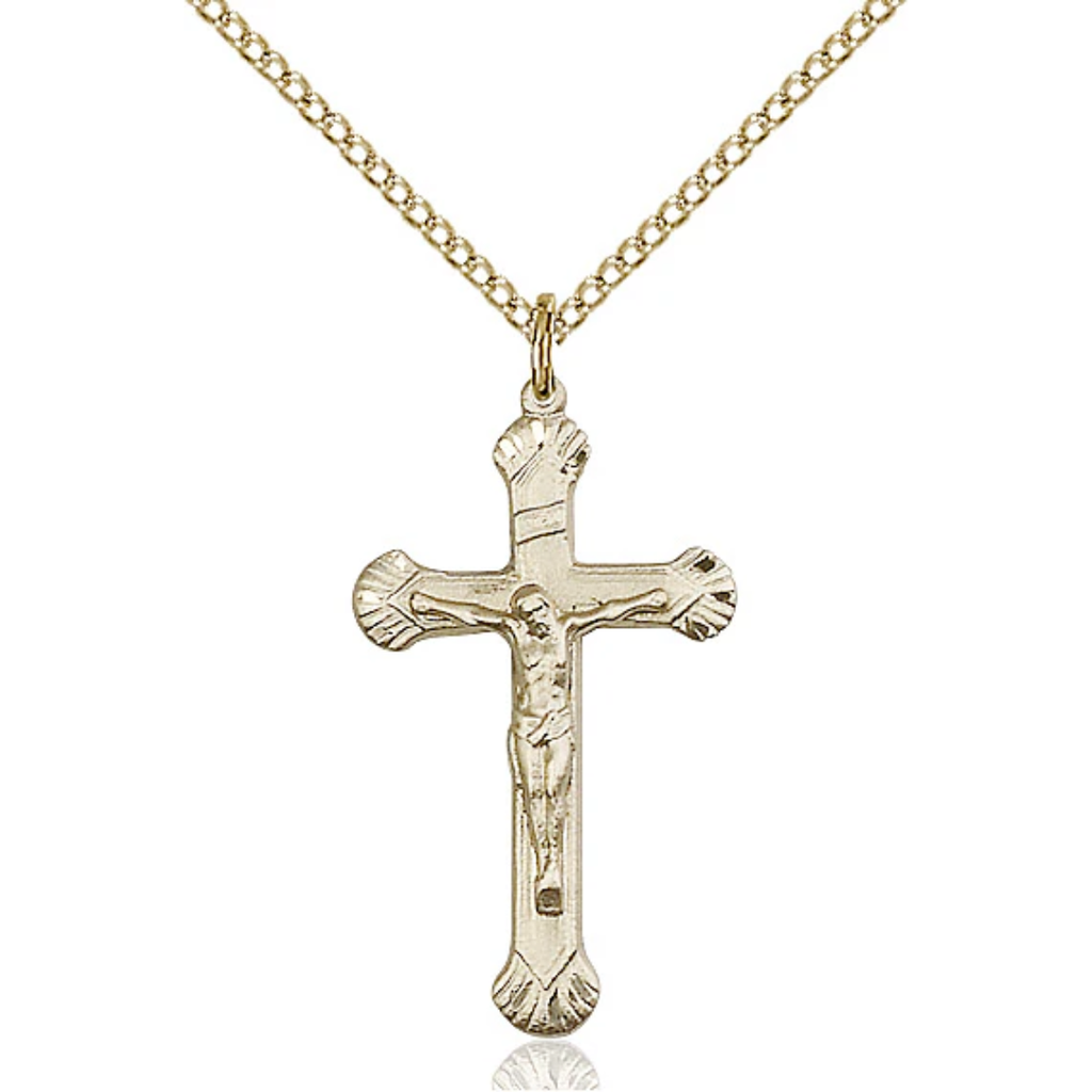 Crucifix Necklace Gold Filled 18"