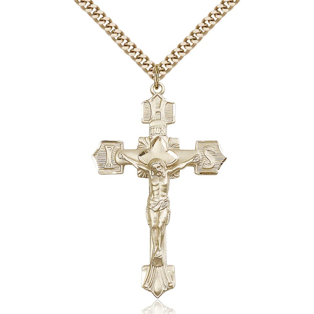 Crucifix Necklace Gold Filled 24"