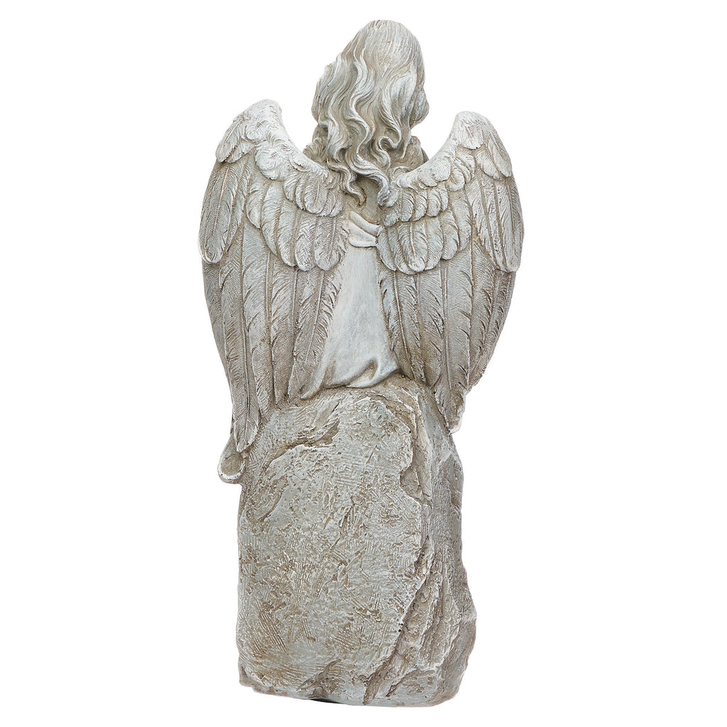 Angel with Flowers Garden Statue 17.75"H