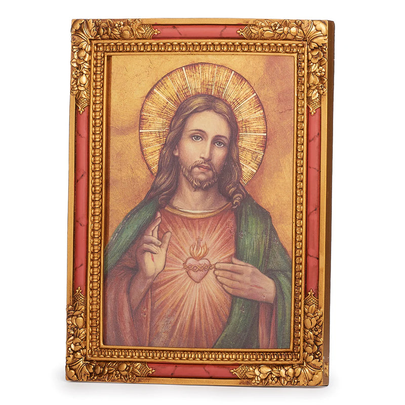 Sacred Heart of Jesus Square Plaque 7.25" | Roman