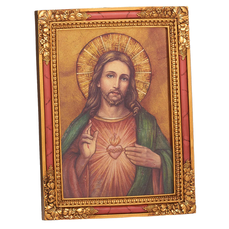Sacred Heart of Jesus Square Plaque 7.25" | Roman