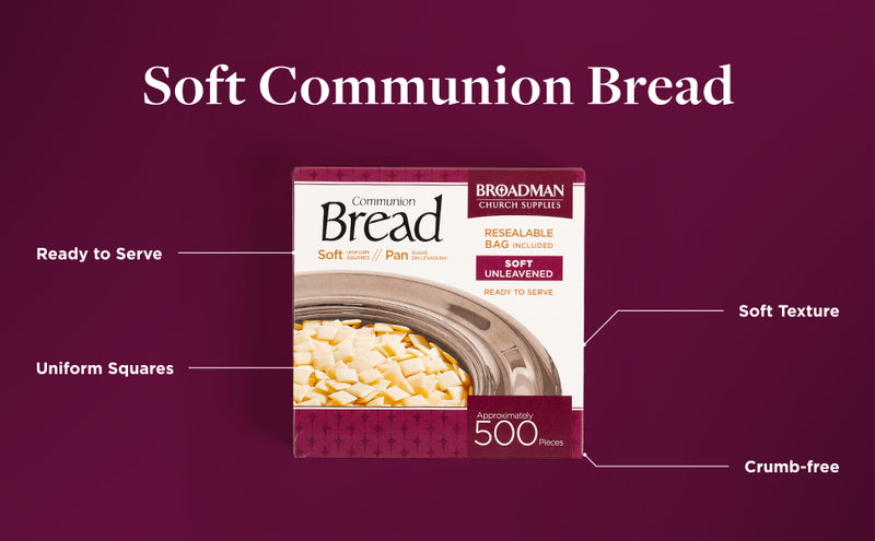 Communion Bread Soft Squares 500 Pieces | Broadman Church Supplies