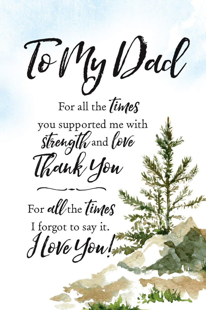 Wall Plaque "To My Dad" 6x9 For Wall or Desk