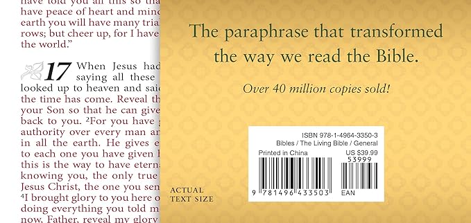 The Living Bible Large Print Red Letter Edition Hardcover | Tyndale