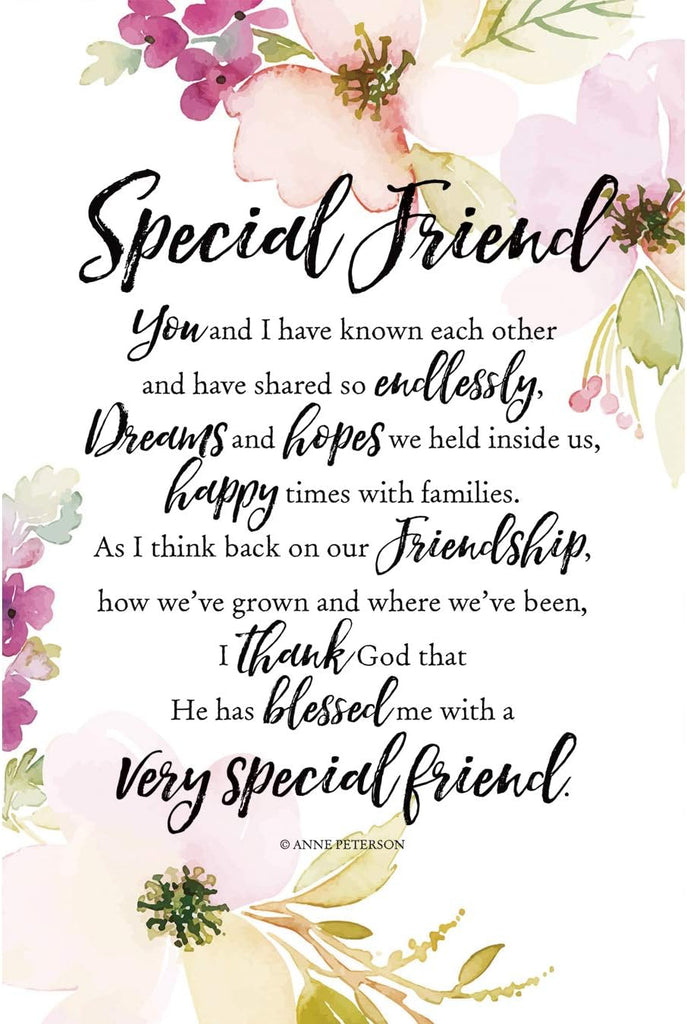 Wall Plaque "Special Friend" 6x9 For Wall or Desk