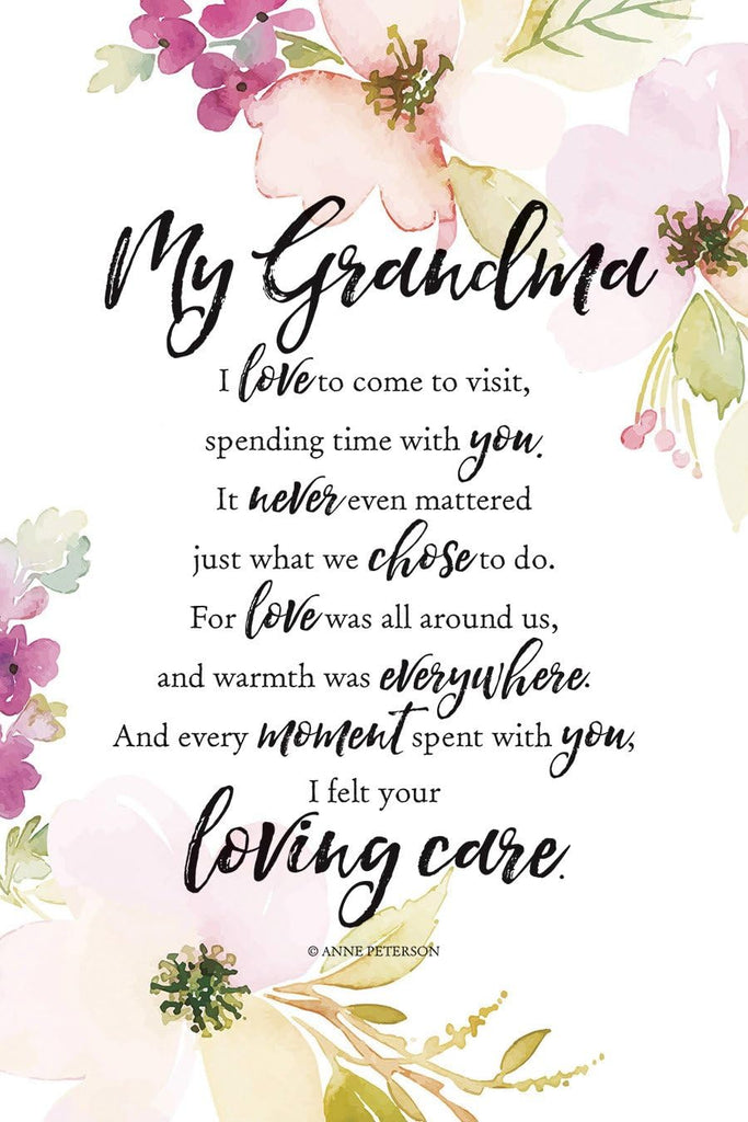 Wall Plaque "My Grandma" 6x9 For Wall or Desk