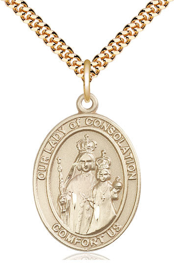 Our Lady of Consolation Necklace Gold Filled 24"