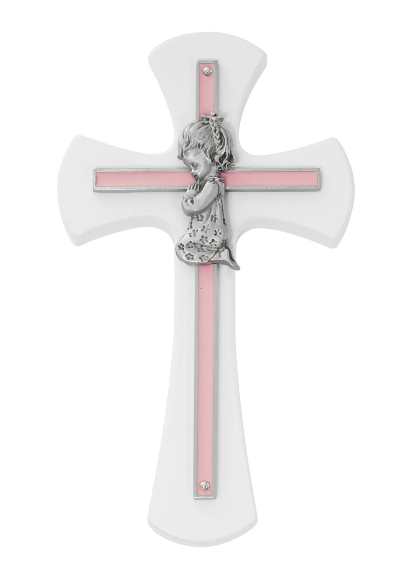 Pink Girl Cross on White